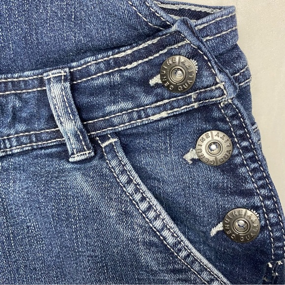 Jeaniologie Denim Overalls Jumper Dress Size 8 Adjustable Cutegoth Kidcore Y2K - Picture 6 of 13